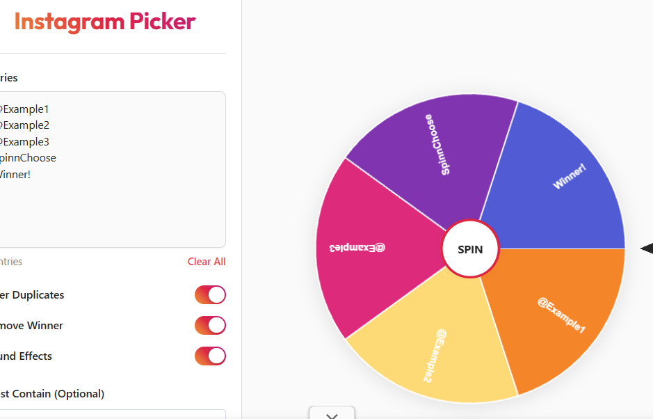 Instagram Giveaway Tool by choosing Random Comments,