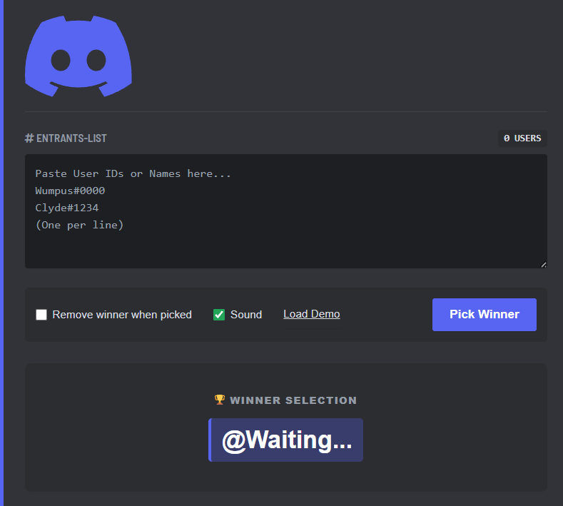 Discord Giveaway Tool.