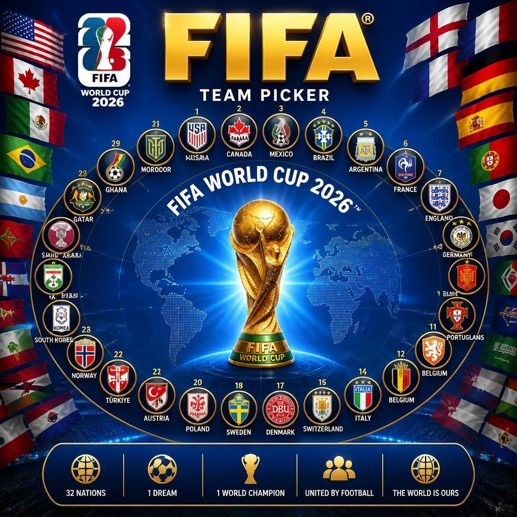 FIFA Worldcup 2026 team picker