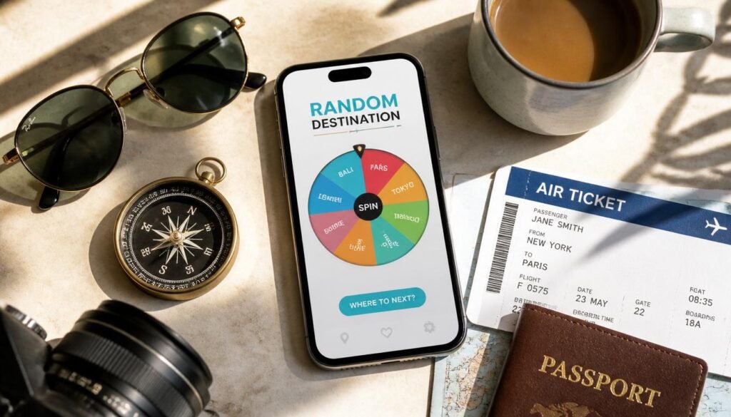 random travel destiantion generator app